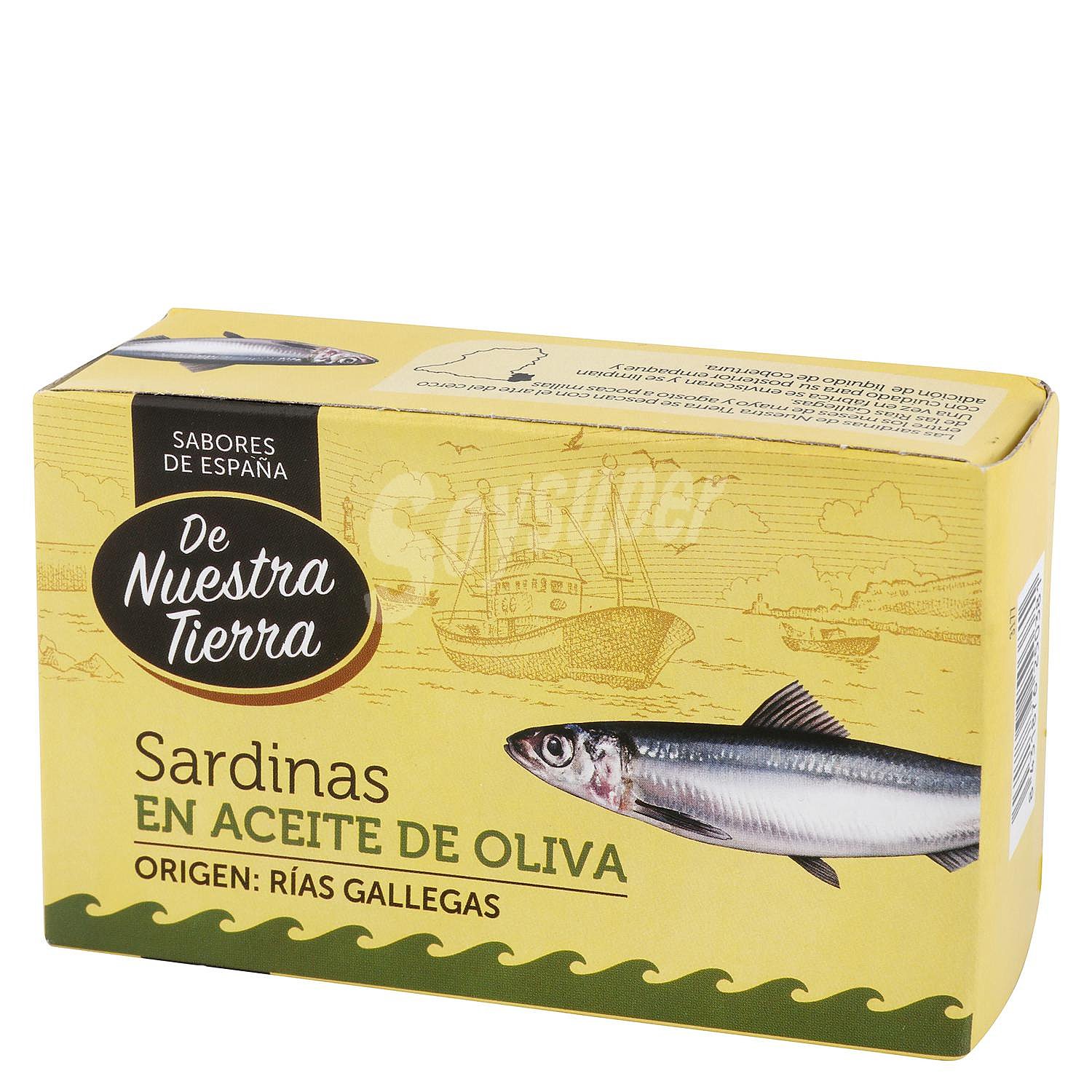 Sardinas en aceite oliva De Nuestra Tierra