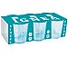 Pack de 6 vasos de vidrio color azul con decoración burbujas en relieve, 0,28 litros, Sirkel ignea.