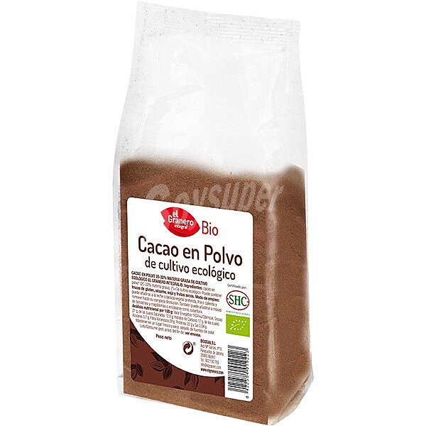 Cacao en polvo 205 materia grasa Bio bolsa 250 g