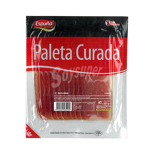 Espuña Paleta de cerdo curada. sin gluten y cortada en lonchas espuña