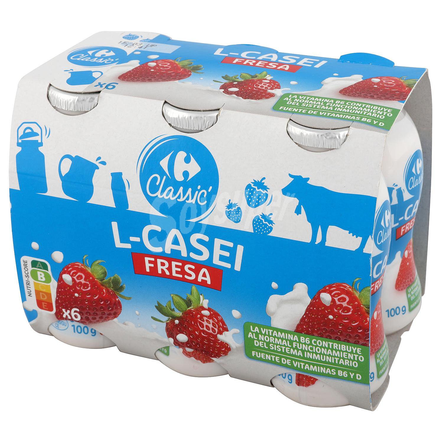 L.casei líquido con fresa Carrefour Classic'