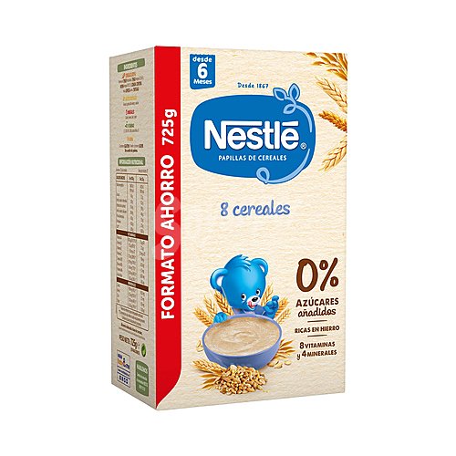 Nestlé Papilla de 8 cereales integrales, a partir de 6 meses nestlé