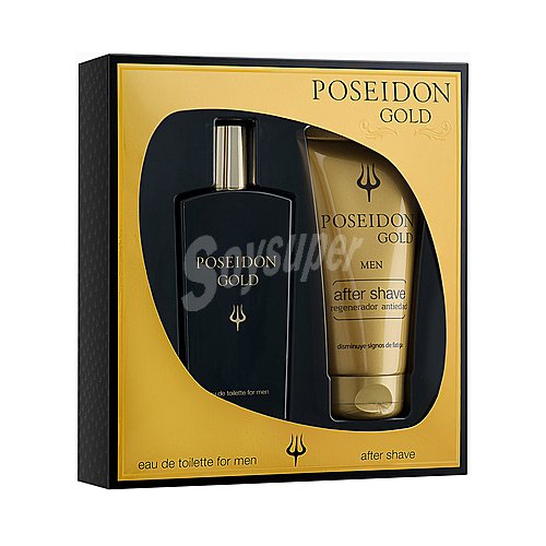 Poseidon Estuche regalo para hombre con colonia y after shave poseidon Gold