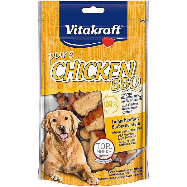 Pure Chicken BBQ snacks para perros pollo envase 80 G