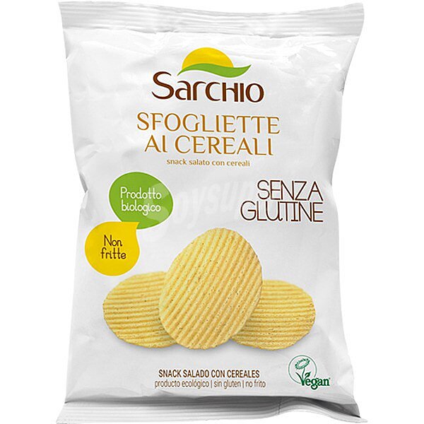 Snack salado con cereales no frito, ecológico y sin gluten