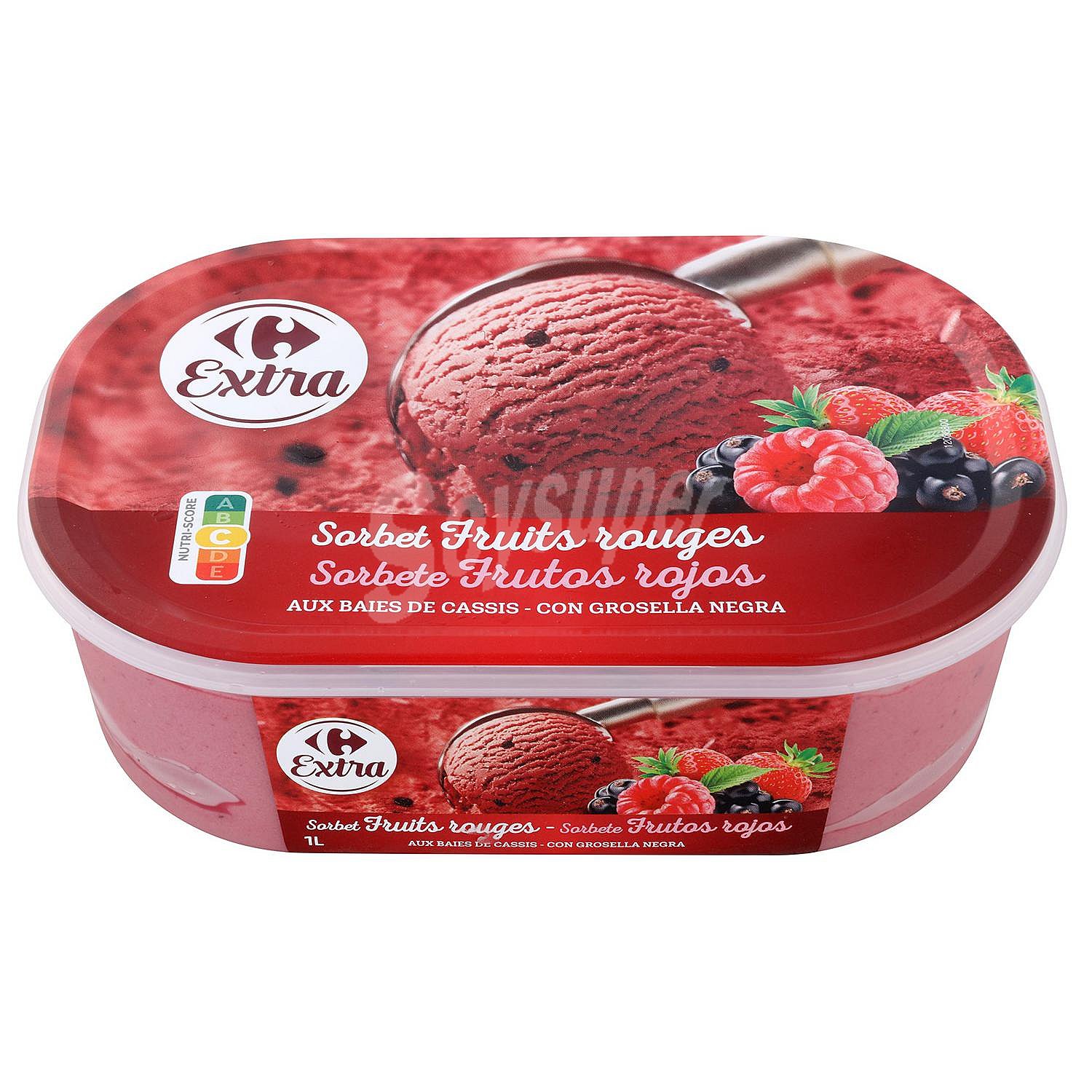 Helado de sorbete de frutos rojos Extra