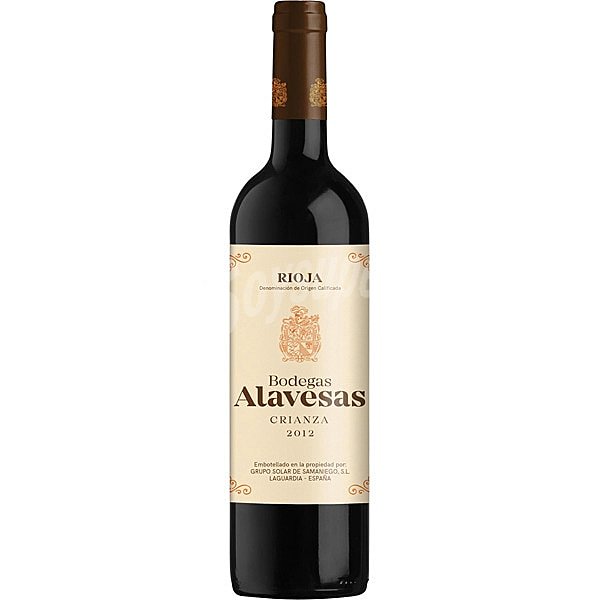 Vino D.O. Rioja tinto crianza Bodegas Alavesas