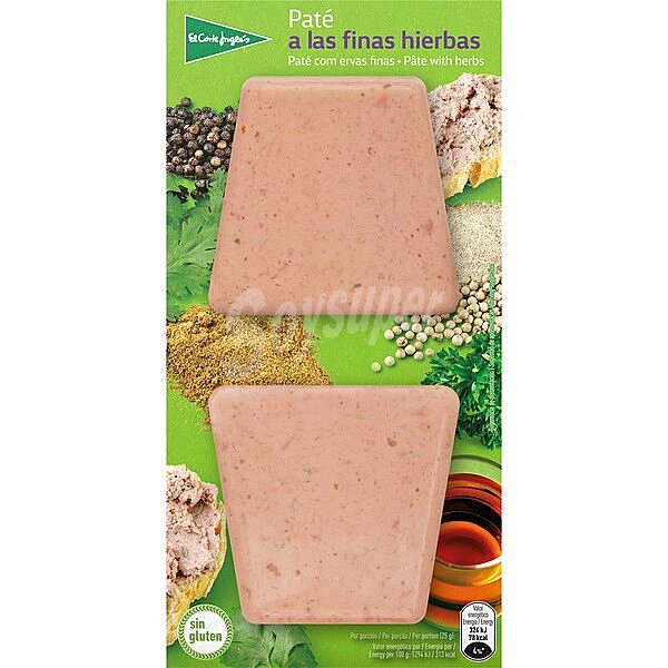 Paté a las finas hierbas sin gluten pack 2 x 50 G