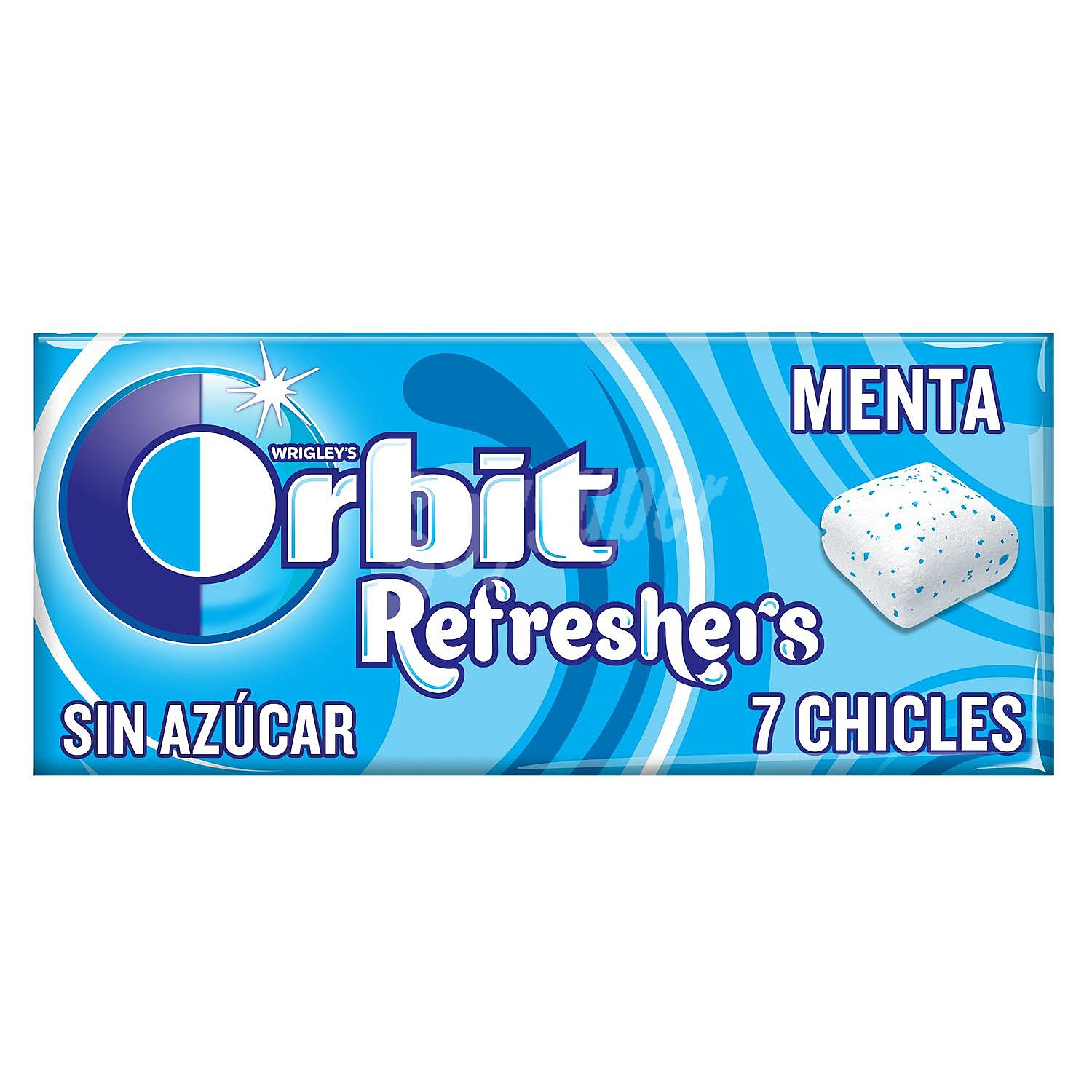 Chicles de menta sin azúcar Refreshers Orbit