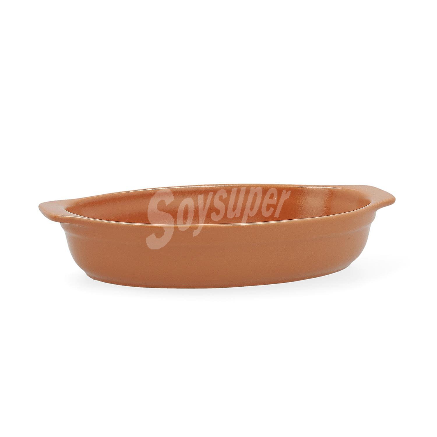 Fuente oval gres 30x17,5x6 cm - Terracota