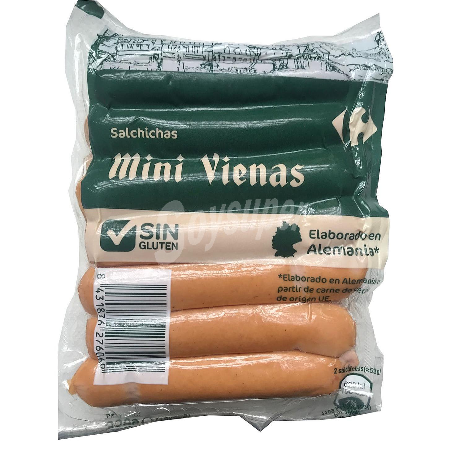 Salchichas mini vienas sin gluten sin lactosa