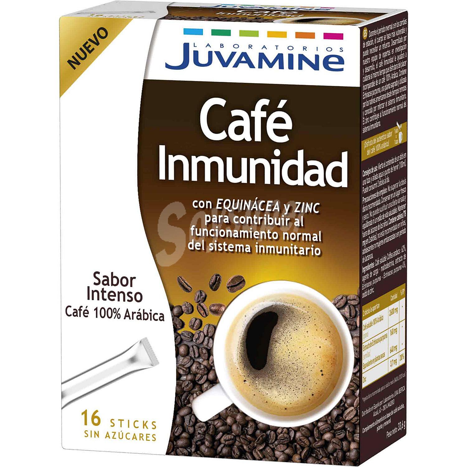 Complemento alimenticio café inmunidad en stick