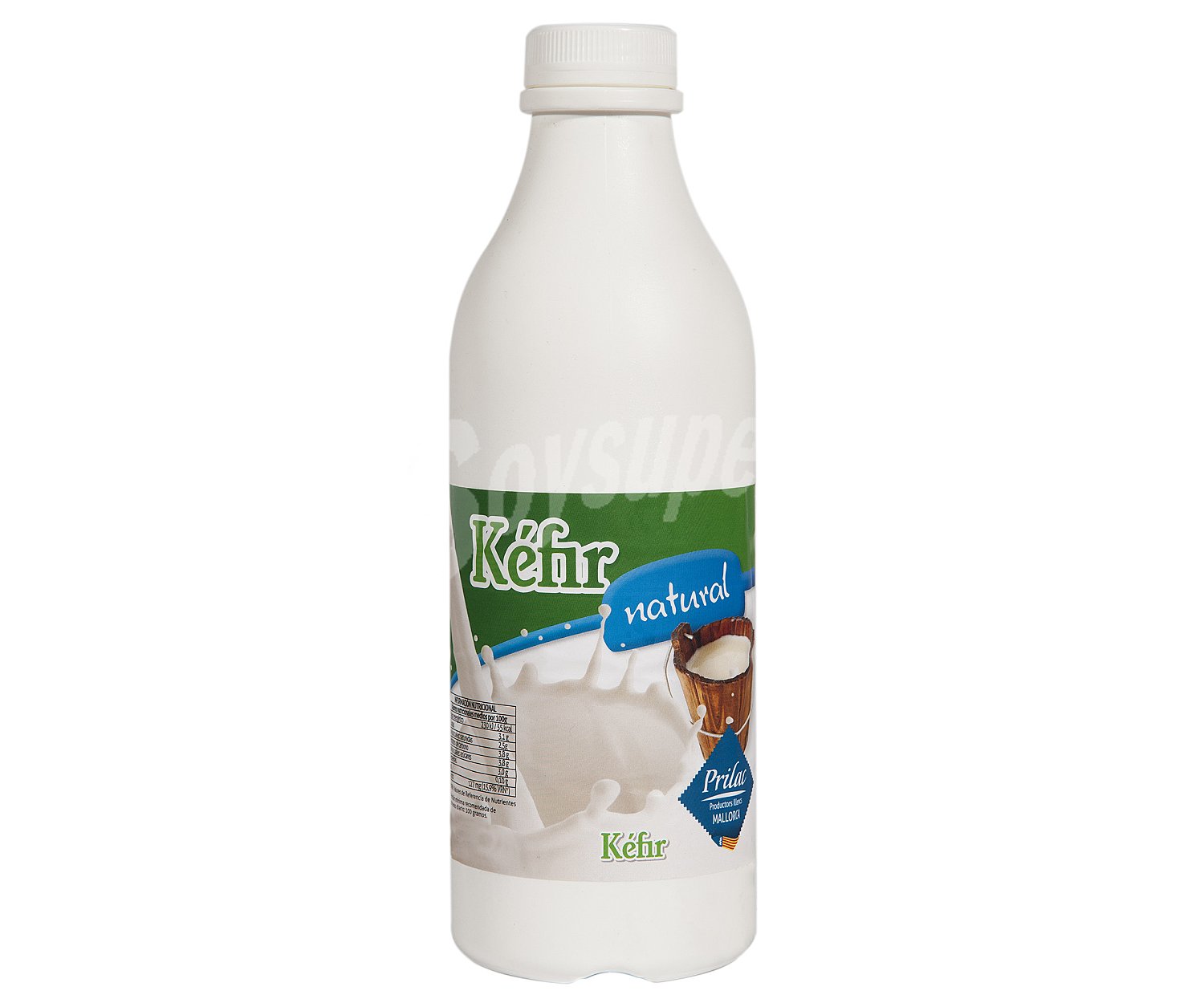 Kéfir de leche entera de vaca, de sabor natural