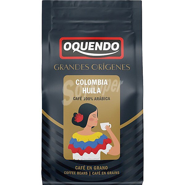 Grandes Orígenes café en grano Colombia Huila 100% arábica