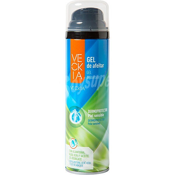 gel de afeitar dermoprotector con alantoína aloe vera y aceite de aguacate piel sensible