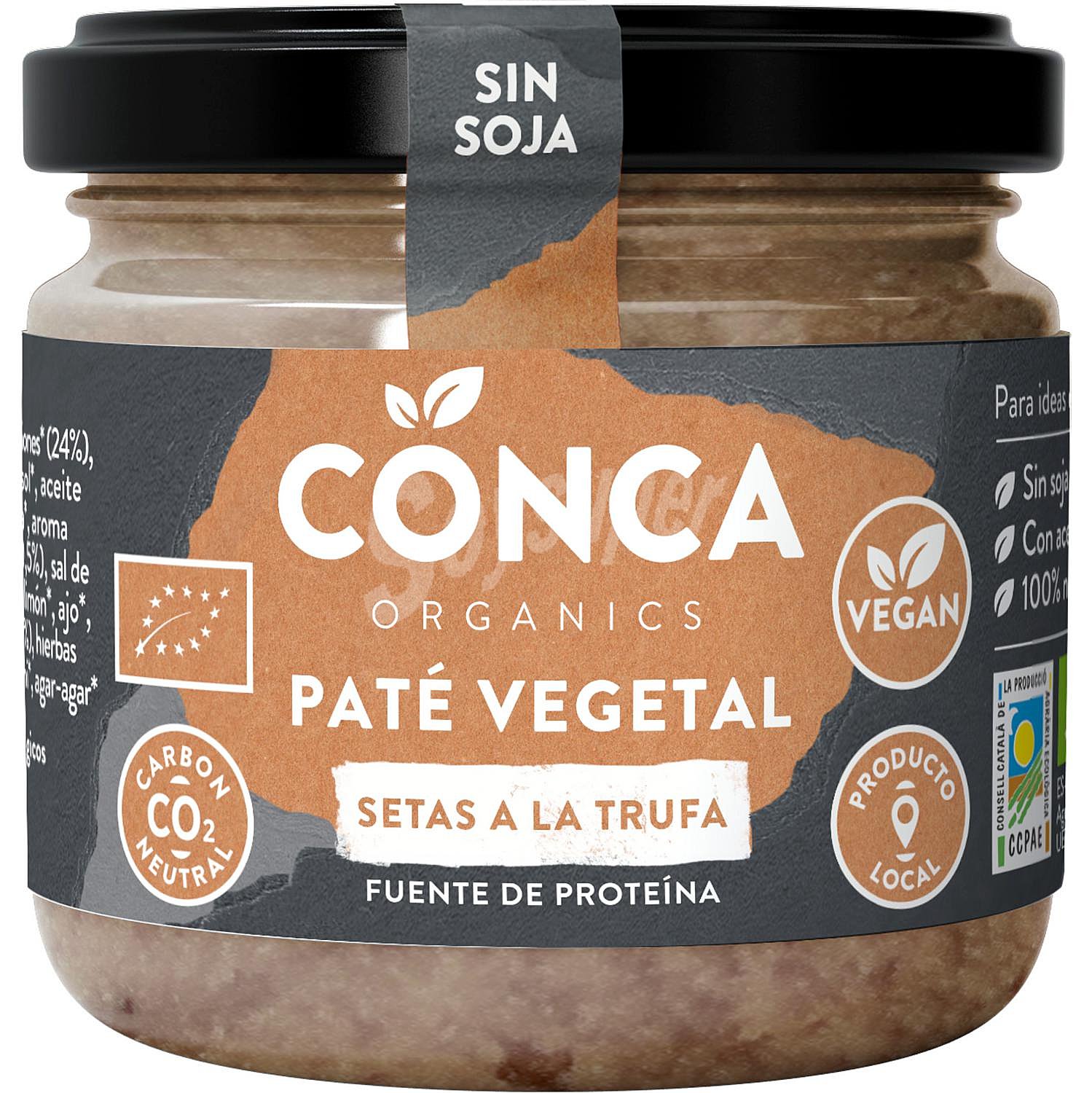 Paté vegetal de setas a la trufa ecológico Conca