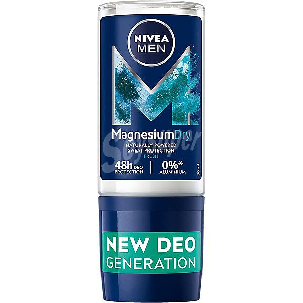 Desodorante roll-on Magnesium Dry Fresh 0% aluminio 48h