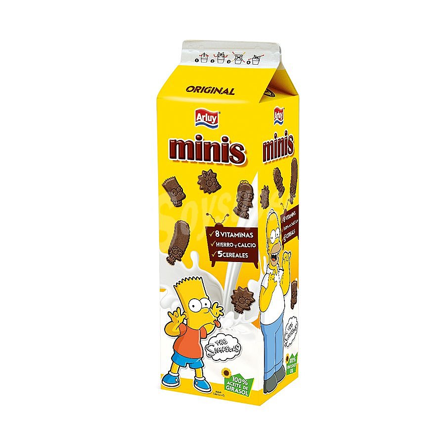 Galletas de chocolate mini simpsons 6 vitaminas