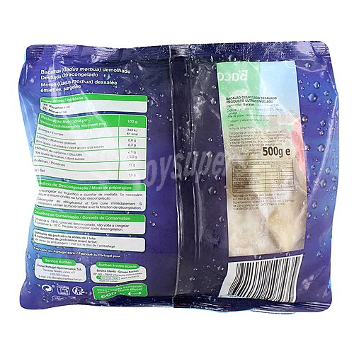 Producto alcampo Bacalao congelado, desalado y desmigado producto alcampo