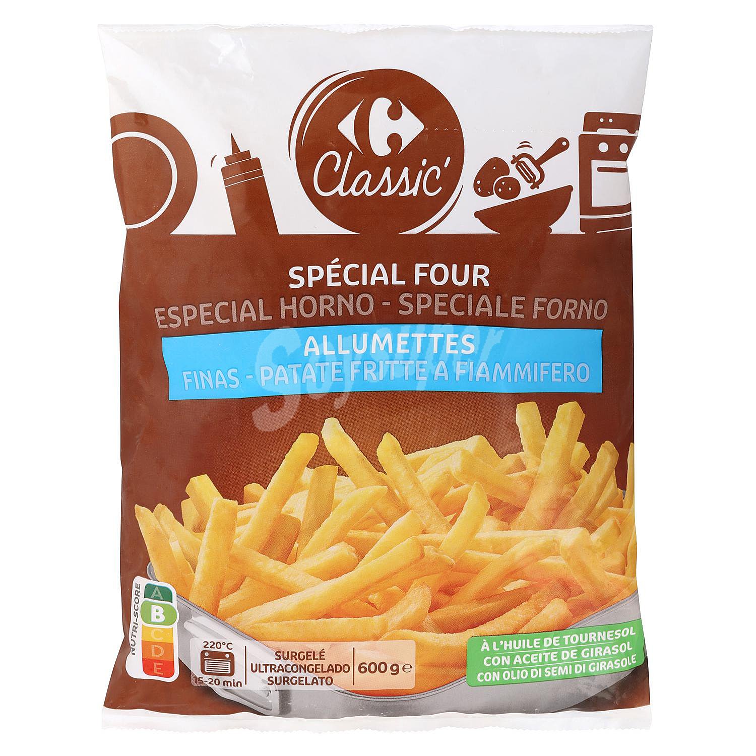 Patatas fritas corte fino especial horno Carrefour Classic'