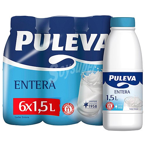 Puleva Leche entera de vaca, de origen 100% español puleva