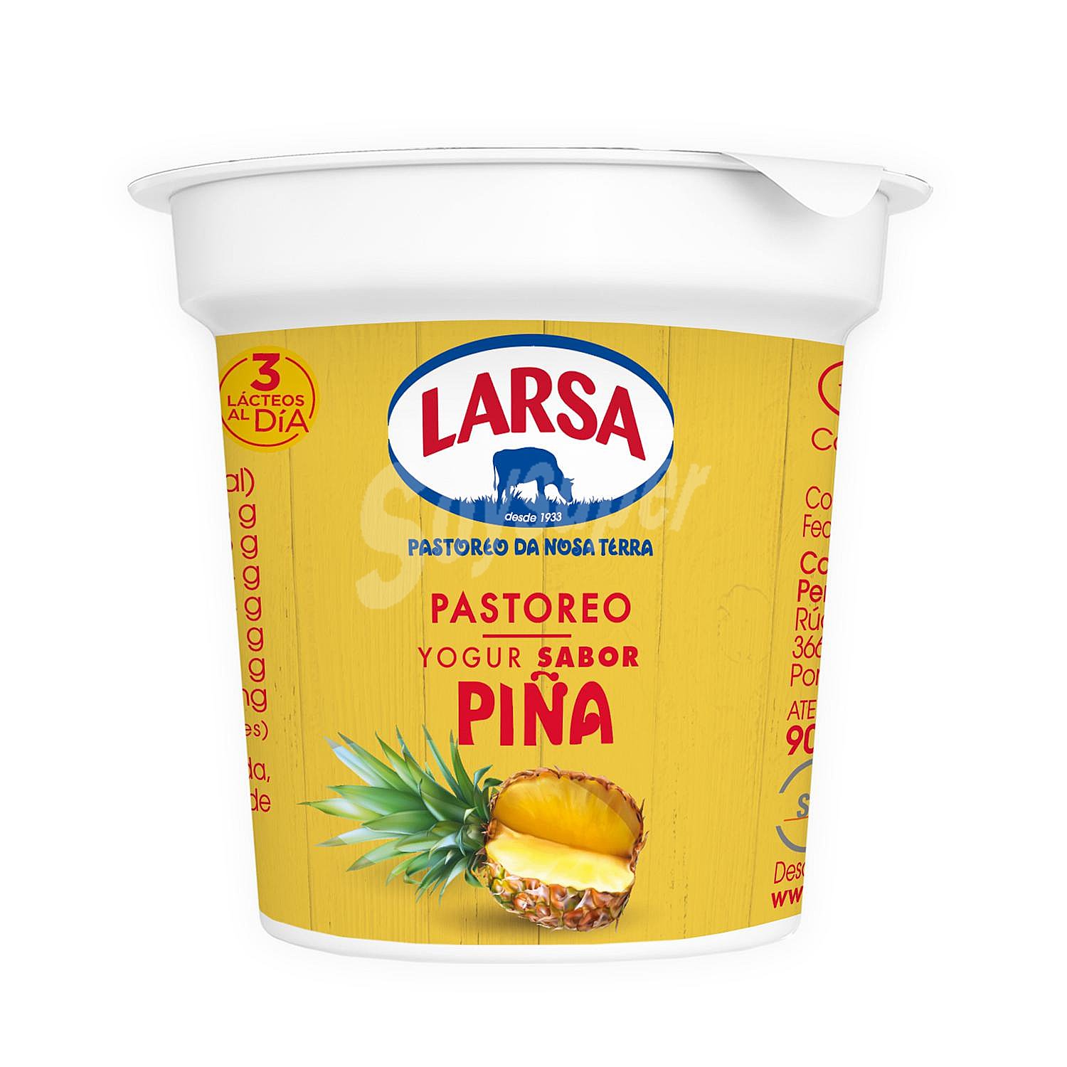 Yogur con sabor a piña