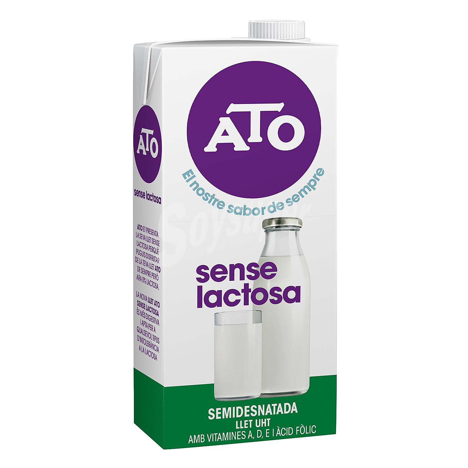 Leche semidesnatada Ato sin lactosa