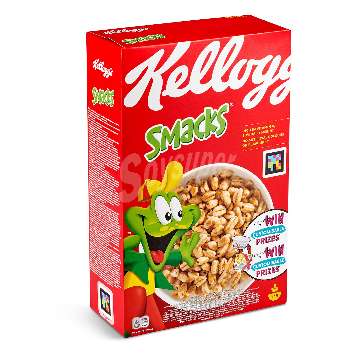 Cereales de trigo inflado con miel Kellogg's Smacks