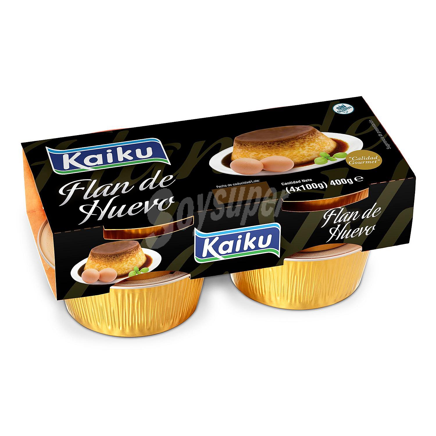 Flan de huevo Kaiku sin gluten