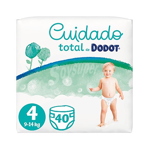 Dodot Pañales talla 4, para niños de 9 a 14 kilogramos dodot Cuidado total