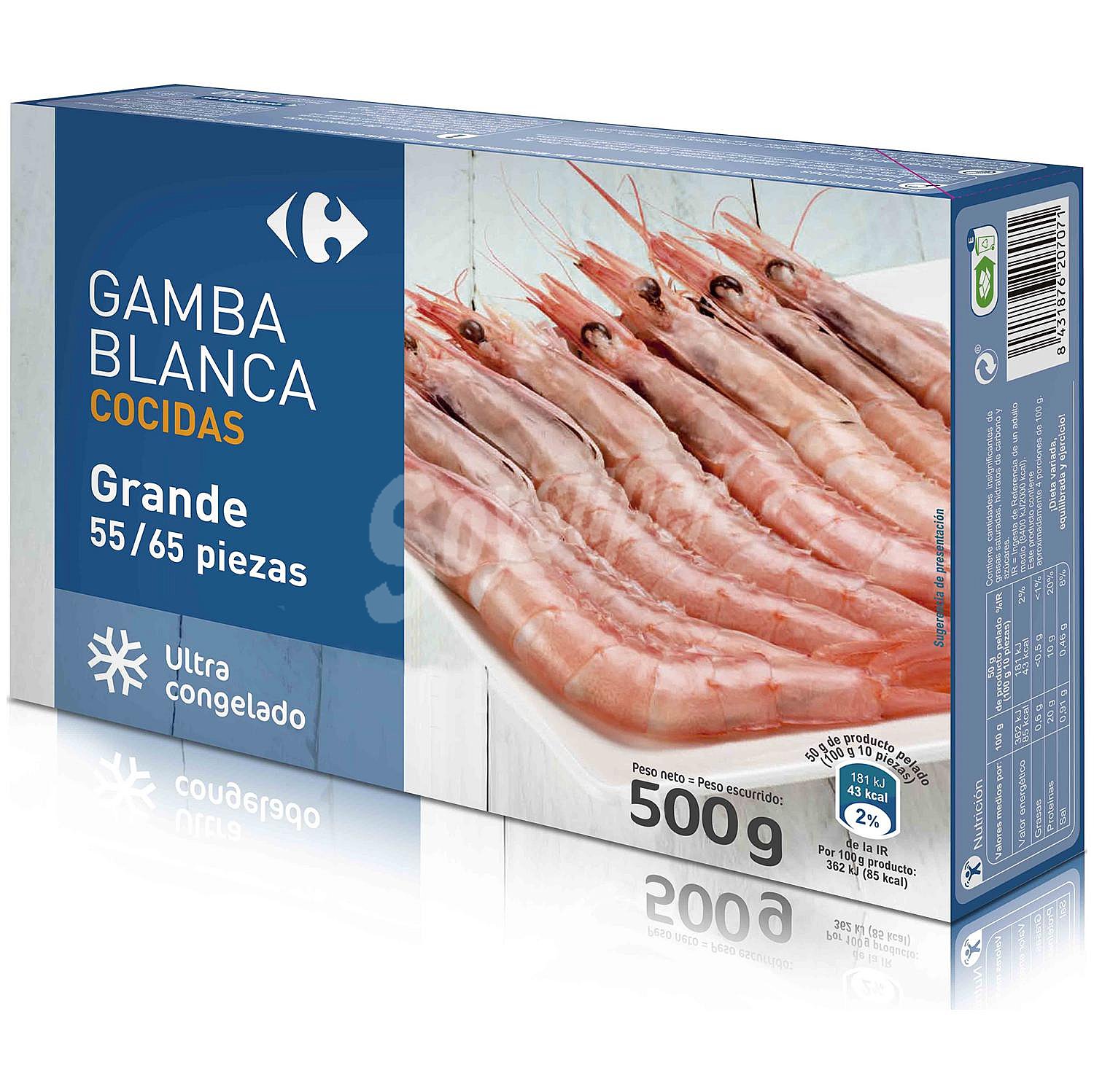 Gamba blanca cocida grande Carrefour