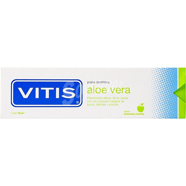 Aloe vera pasta dentífrica con flúor sabor manzana-menta prevención de las caries con un cuidado integral de boca, dientes y encías