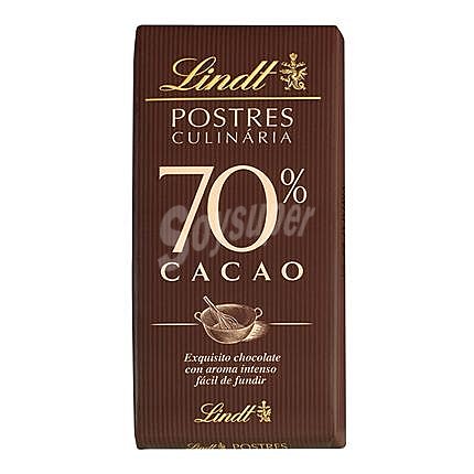 Chocolate 70% cacao especial postres