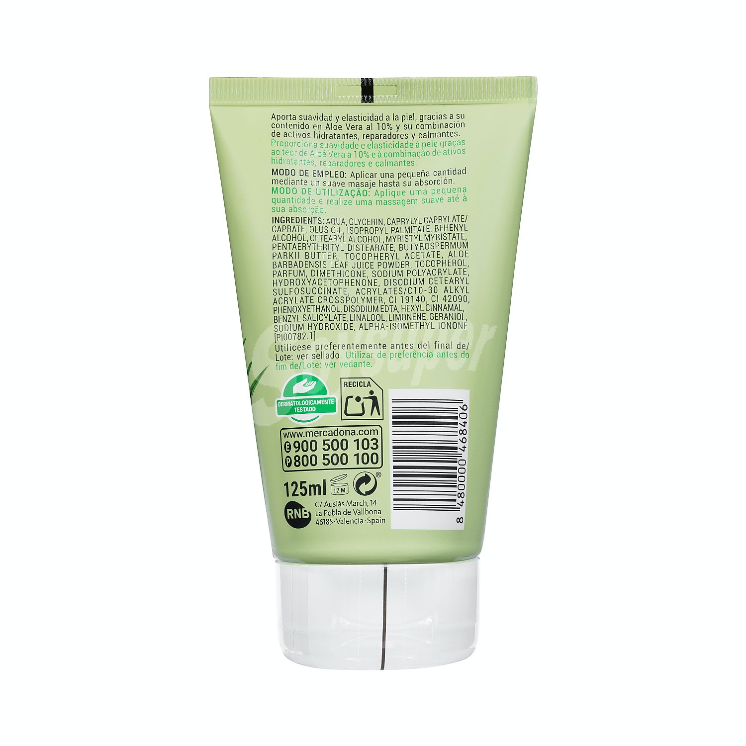 Crema manos hidratante aloe vera