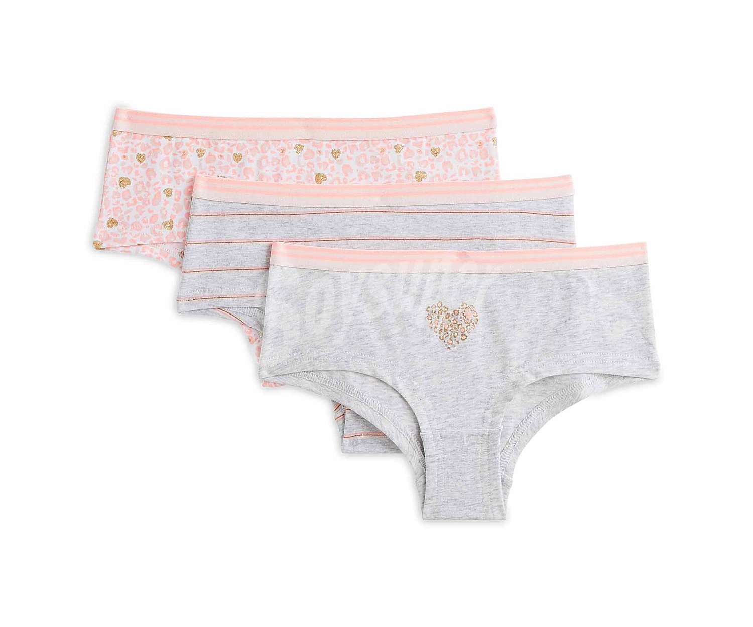 Lote de 3 culottes de algodón orgánico para niña