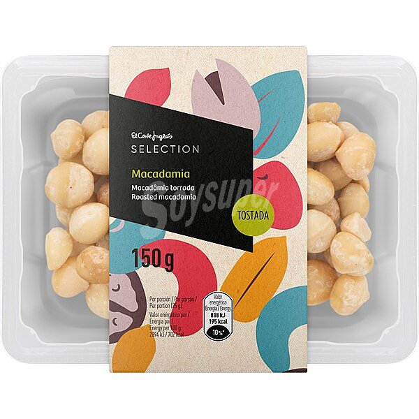 Nueces de macadamia tostadas tarrina 150 g