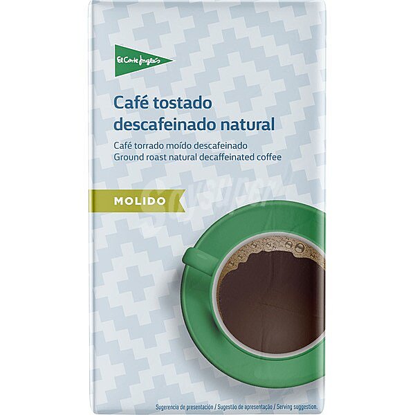 Café descafeinado molido natural