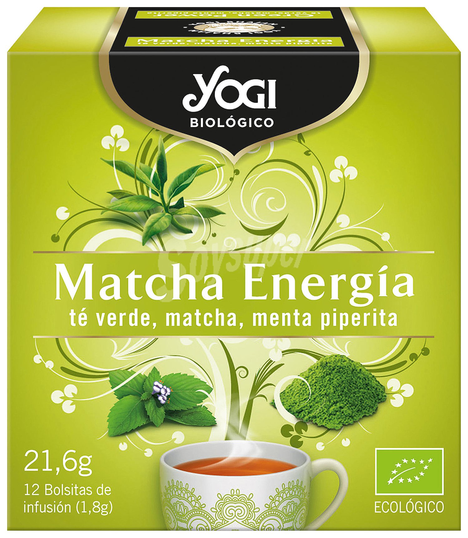 Infusión ecológica matcha energía (té verde, matcha, menta piperita) ecológica