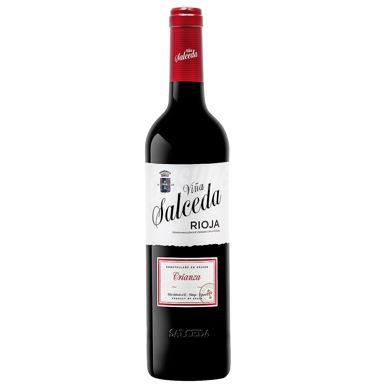 Vino tinto crianza con denominación de origen Rioja calificada