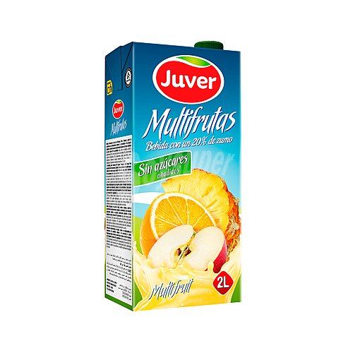 Juver Bebida refrescante multifrutas, sin azúcares añadidos juver