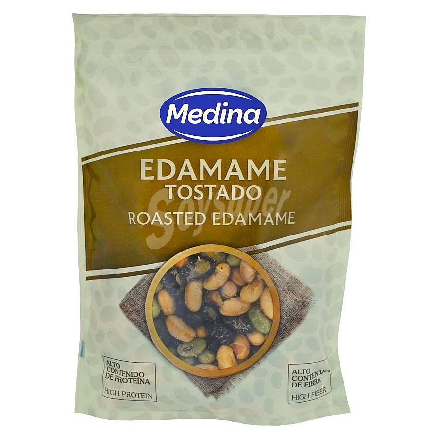 Medina Edamame tostada (mezcla de granos de soja tostada y salada) medina