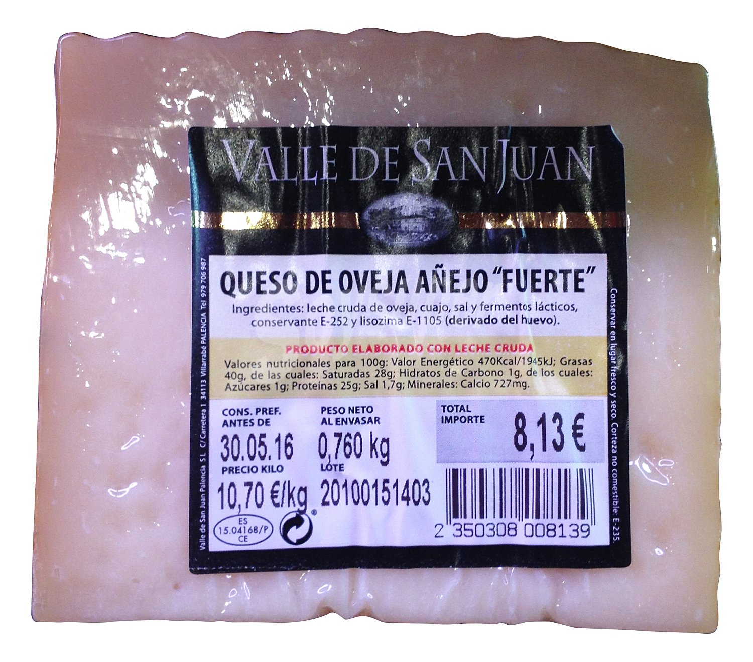 Queso añejo oveja fuerte