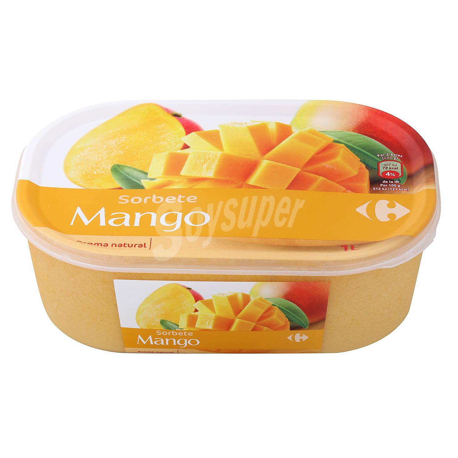 Helado sorbete de mango Carrefour