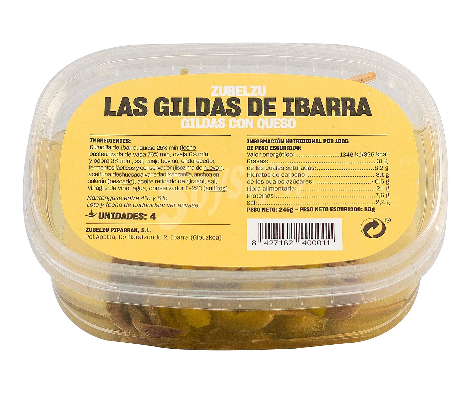 Gildas con queso