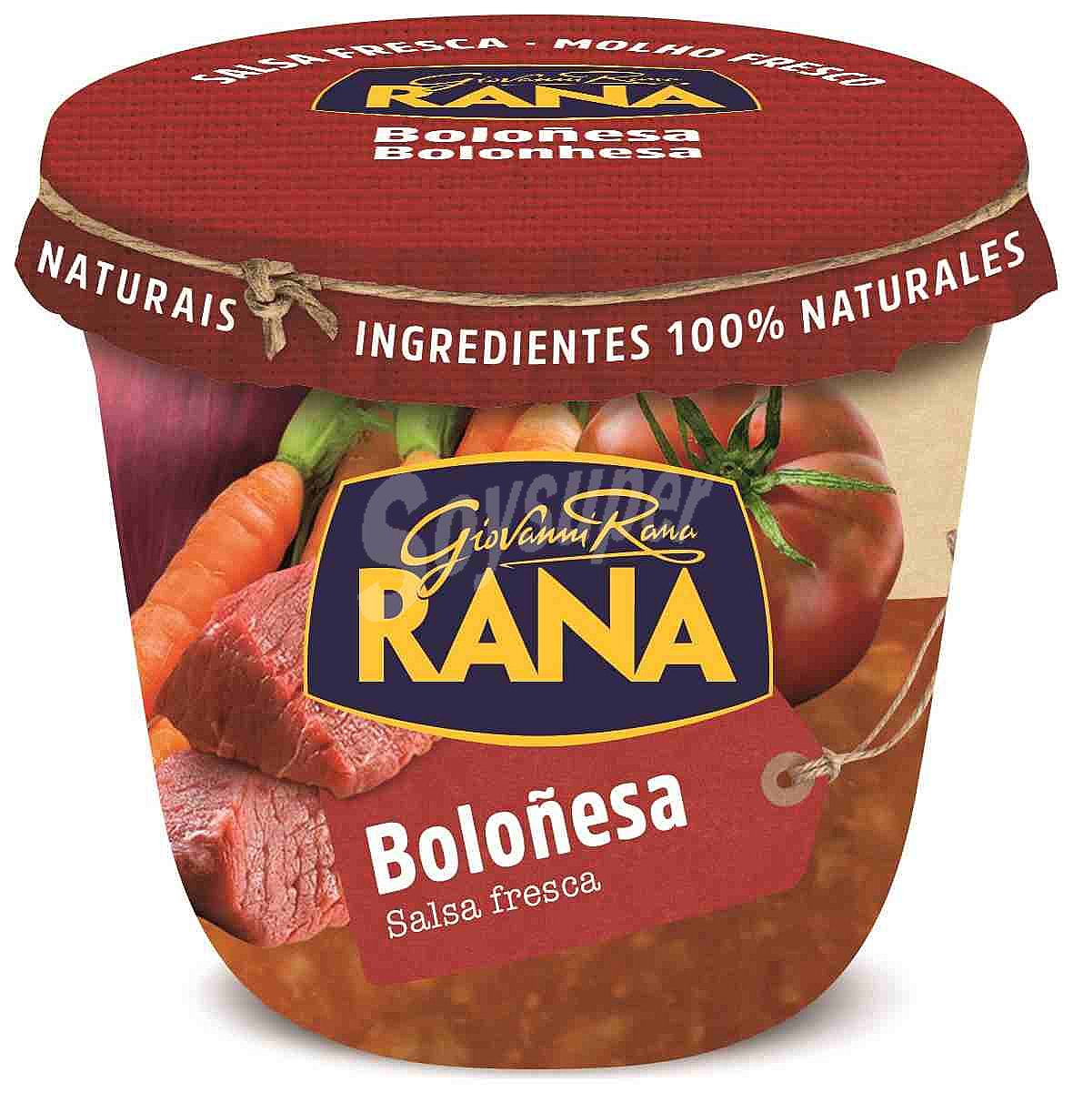 Salsa fresca boloñesa, elaborada con ingredientes 100% naturales