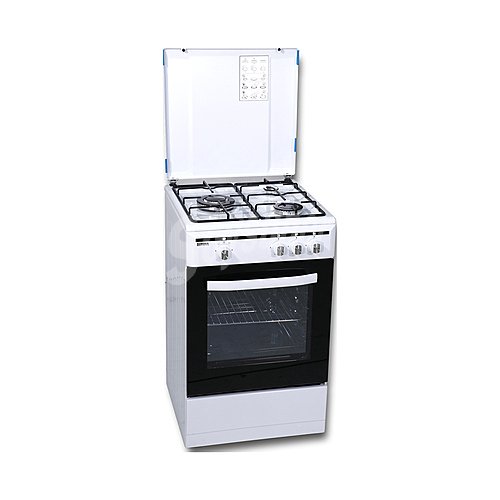 Cocina independiente a gas natural rommer VCH 350 FG, 3 fuegos. H: 88cm, A: 50cm, F: 55,5cm