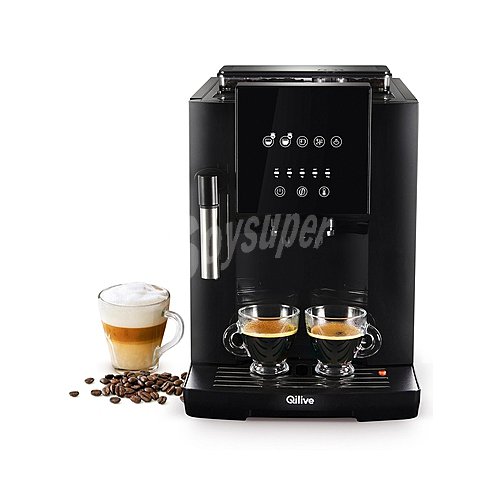 Cafetera espresso superautomática qilive Q.5404, presión 19bar, capacidad 1,8L, molinillo, 1450W