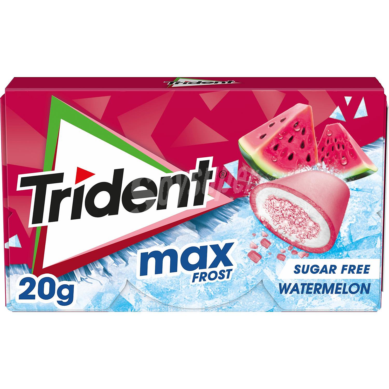 Chicles sabor sandía Trident sin gluten y sin lactosa