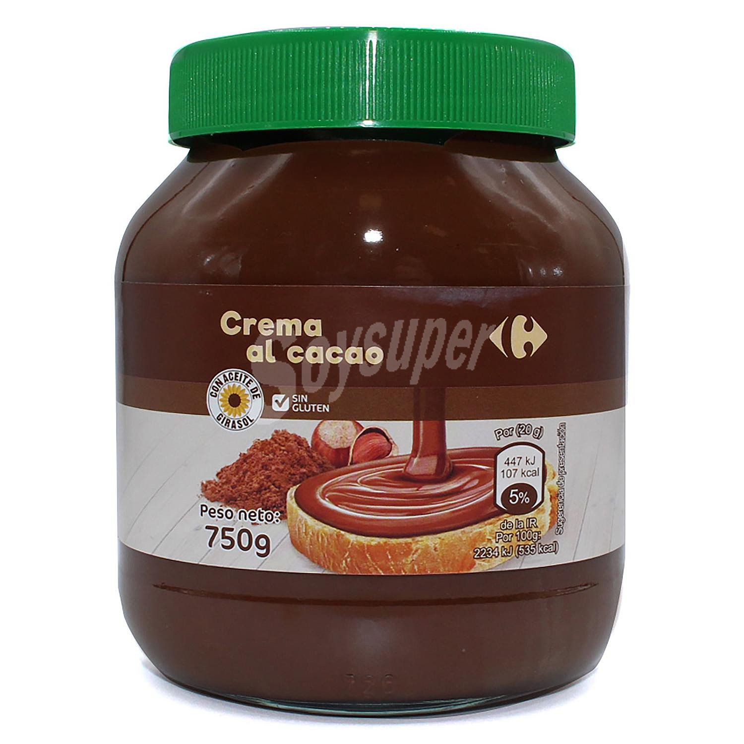 Crema de cacao y avellanas Carrefour sin gluten