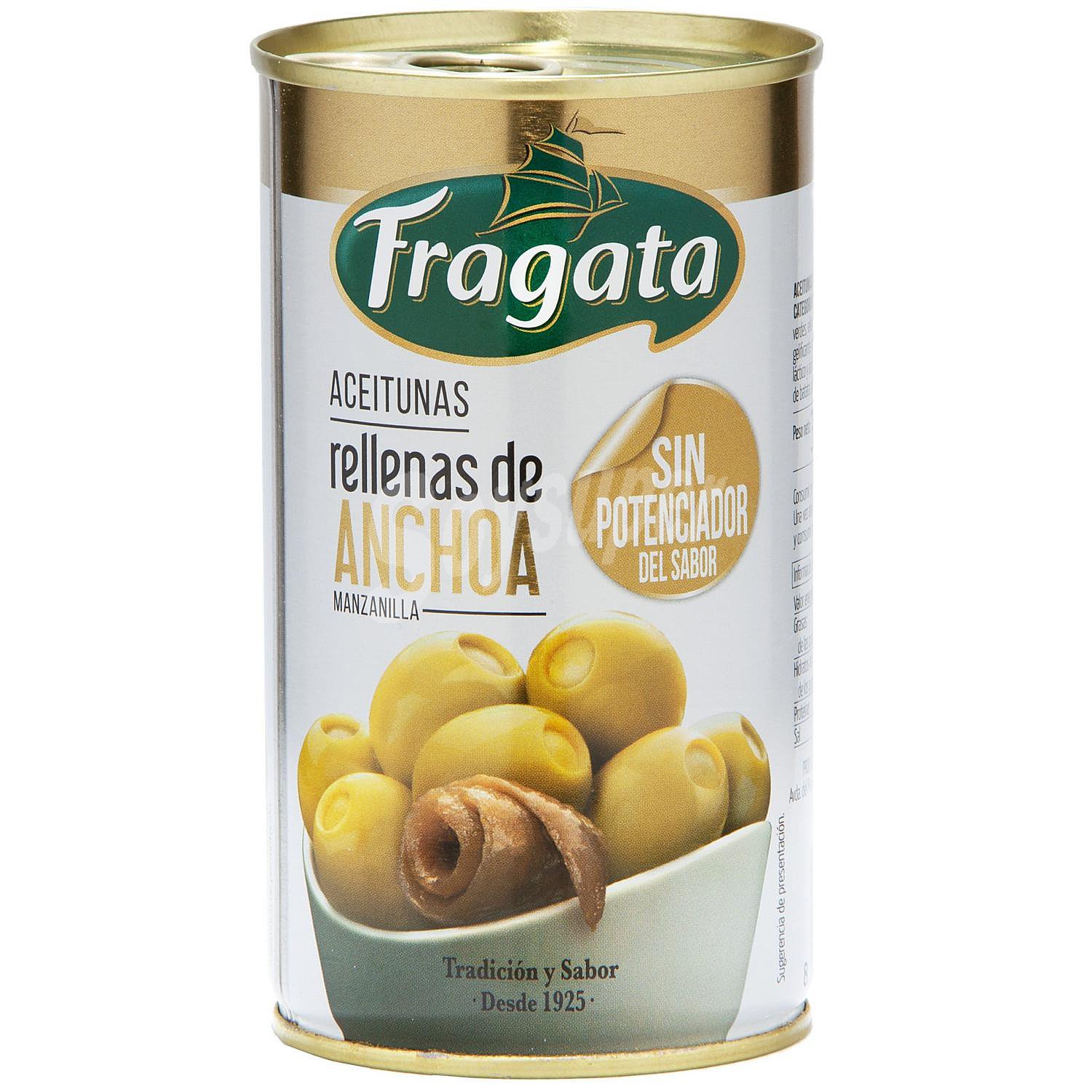 Aceitunas manzanilla rellenas de anchoa